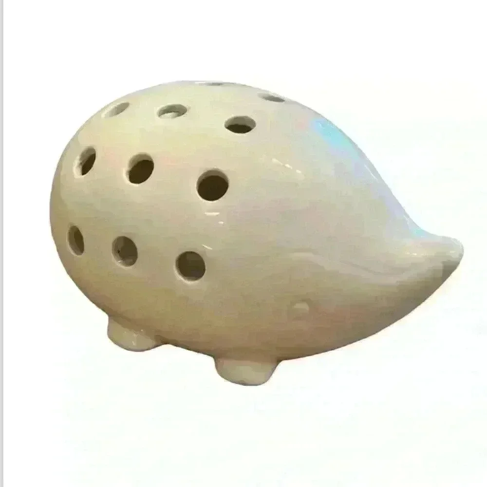 Handmade porcupine Pottery Desk Accessories Pen or Pencil holder cream